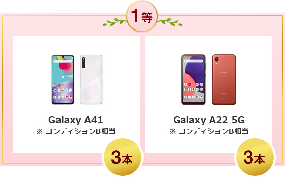 Galaxy A41　3本、Galaxy A22 5G　3本